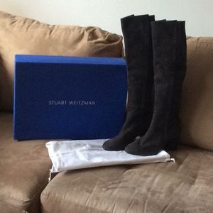 Never Worn Stuart Weitzman Eloise 75 Suede Boots